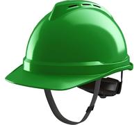 MSA V-Gard 500 - Casco protettivo con ventilazione per cantieri e industriali, comodo casco secondo DIN EN 397 per lavoro, colore: verde