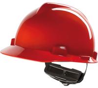 MSA V-Gard Casco da costruzione - non ventilato per cantieri e elettricisti - Casco leggero secondo DIN EN 397 per lavoro - rosso