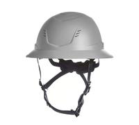 MSA V-Gard V-Gard 10250585 V-Gard Casco di sicurezza a bordo integrale tipo 2 - Sospensione a cricchetto comoda e sottogola integrata, ventilata, misura media standard, grigio