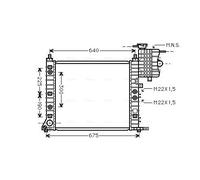 MSA2243 AVA QUALITY COOLING Radiatore, Raffreddamento motore per MERCEDES-BENZ