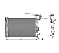 MSA2248 AVA QUALITY COOLING Radiatore, Raffreddamento motore per MERCEDES-BENZ