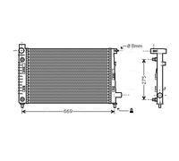 MSA2282 AVA QUALITY COOLING Radiatore, Raffreddamento motore per MERCEDES-BENZ