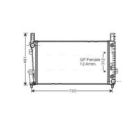 MSA2364 AVA QUALITY COOLING Radiatore, Raffreddamento motore per MERCEDES-BENZ