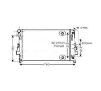 MSA2460 AVA QUALITY COOLING Radiatore, Raffreddamento motore per MERCEDES-BENZ