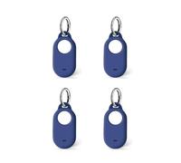 Msagkah 4 pezzi custodie in silicone per Samsung Galaxy SmartTag 2, custodie con portachiavi compatibili con SmartTag 2 (blu scuro)