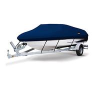 MSC Copertura impermeabile per barche in tela di poliestere 600D di grado marino resistente, adatta a V-Hull, Tri-Hull, Runabout copertura per barca (modello C - Lunghezza: 40,6-48,8 cm, larghezza