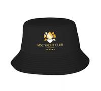 MSC Yacht Club Logo Divertente Cappello da Pescatore Adulto Moda Cappelli da Secchiello Casual per Uomini e Donne Berretto Camionista Cappello Regalo