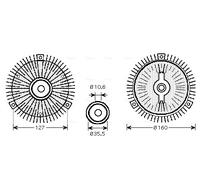 MSC412 AVA QUALITY COOLING Giunto di collegamento, Ventilatore radiatore per MER
