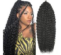 Mscat 30" 7 confezioni Ocean Wave Crochet Hair for Black Women Boho Braids 1B#