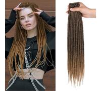 Mscat Extension sintetiche dreadlock da 18 pollici, 10 spiagge da 0,6 cm, larghezza singola crochet dreads reggae Style Braiding Hair fatte a mano