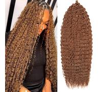 Mscat Ocean Wave Crochet Hair 30 Inch 7 confezioni Dark Brown Deep Wave Curly Braiding Hair Extension Synthetic Curly Crochet Hair For Black Women 27#