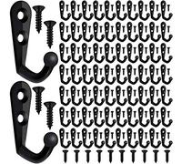 MSCHENZW 100 Pezzi Doppio Foro, Una Parete Montata Singola Vestiti e 210 Pezzi Per Appendere La Chiave Gancio