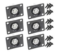 MSCHENZW 6 jack di ingresso quadrato per chitarra, piastra jack di uscita per chitarra, presa jack per basso, accessori per chitarra elettrica, colore nero