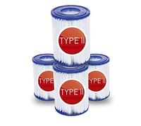 Mscomft Filtro Tipo II per Bestway 58094, Elemento filtrante Misura II Adatto per Piscina per Famiglie Bestway, Filtro Piscina Gonfiabile, cartucce filtranti Carta da Filtro a Cartuccia (4 Pezzi)