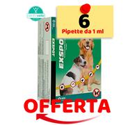 Msd Exspot 1 ml 6 / 12 / 18 Pipette per Cani da 2,5 kg a 40 kg Antiparassitario