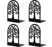 MSDADA 2 Paia Fermalibri per Mensole, Reggi Libri per Libreria, Porta Libri in Metallo, Ferma Libri da Scaffale, Ufficio in Reggilibri, Fermalibri Design per Casa, Biblioteca, Scuola, Studenti(Nero)