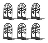 MSDADA 3 Paia Fermalibri per Mensole, Reggi Libri per Libreria, Porta Libri in Metallo, Ferma Libri da Scaffale, Ufficio in Reggilibri, Fermalibri Design per Casa, Biblioteca, Scuola, Studenti(Nero)