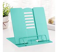 MSDADA Multifunzione Leggio Libri Regolabile Supporti per Libri, 6 Altezze Regolabile Metallo Book Stand per Libri, Cuochi, Ricette, iPad,Musicale,Tablet(Verde Chiaro)