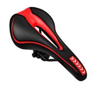 MSDADA Nuovo Sella Bici Comoda, Sedili per Bicicletta in Memory Foam, Sella Morbida Impermeabile, Biciclette per MTB, City Bike, Spin Bike, Sella Bici da Corsa(rosso)
