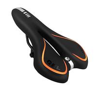 MSDADA Sella Bici Comoda, Sedili per Bicicletta in Memory Foam, Sella Morbida Impermeabile, Biciclette per MTB, City Bike, Spin Bike, Sella Bici da Corsa(Arancione)