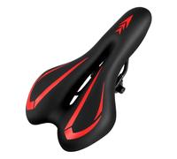 MSDADA - Sella per bicicletta in gel, per uomo e donna, impermeabile, confortevole e morbido, per bici da strada, cruiser, mountain bike, cyclette, bici da città (rosso)