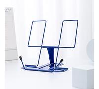 MSDADA-Supporto da Lettura con Staffa in Metallo, Multifunzione, Regolabile, per Studio, Libro, Riviste, Menù, iPad, Ricettario, Note, Ufficio, Scuola, Prezzo Studentesco (Blu Scuro)