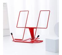 MSDADA-Supporto da Lettura con Staffa in Metallo, Multifunzione, Regolabile, per Studio, Libro, Riviste, Menù, iPad, Ricettario, Note, Ufficio, Scuola, Prezzo Studentesco (Rosso)