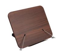 MSDADA Supporto per Lettura, Leggio Legno, Espositore Libri, Appoggia Libri, Contabile per Leggere, Regolabile, Pieghevole, per Appunti, Ricette, iPad (Marrone)