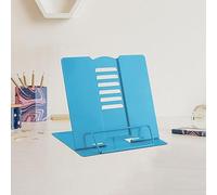 MSDADA Supporto per Libri da Scrivania in Metallo Regolabile - Leggio Pieghevole per Libri di Cucina, Ricette, Spartiti e Tablet, 6 Posizioni, Cielo Blu
