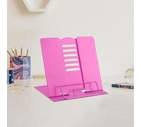 MSDADA Supporto per Libri da Scrivania in Metallo Regolabile - Leggio Portatile per Libri di Cucina Ricette Tablet e Spartiti, 6 Posizioni, Colore: Rosa Scuro