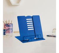 MSDADA Supporto per Libri da Scrivania in Metallo Regolabile - Leggio Portatile per Ricette Libri di Cucina Spartiti e Tablet, 6 Angoli, Blu Scuro