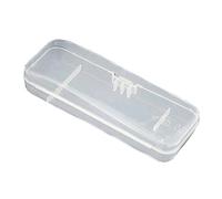MSDAGGD Men Shaving Box Razor Transparent Plastic Travel Case Razor Storage Holder Cartridge Tool Manual -White
