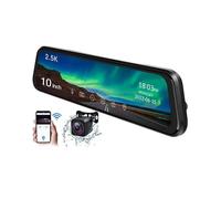MSDDWL Dash Cam Auto Specchio DVR con WiFi Specchietto Retrovisore per Auto Scatola Nera Videoregistratore 2K Dash Cam Registratore Telecamera Posteriore Dashcam(15M ADD PowerBox 128G)