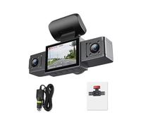 MSDDWL Dash Cam Auto Videoregistratore Dash Cam A 3 Canali, Telecamera Auto A Tre Obiettivi con DVR Visione Posteriore Monitor Parcheggio 24 Ore su 24 Nessuna Scheda SD Dashcam(3 CH Dash Cam)