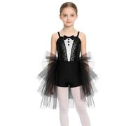 MSemis Bambina Costume Direttore Del Circo Abito da Showman Nero 13-14 anni