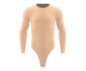 MSemis Body da Uomo Danza Classica Moderna Balletto Leotard Body da Ballo Latino Americano Tango Tuta da Pattinaggio Artistico Costume da Danza Samba Rumba Salsa Dancewear Nudo XL