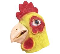 MSemis Maschera Di Animale Maschere Realistiche In Lattice Animali Testa Intera Abito Elegante Pollo La Festa Carnevale Halloween Festa Gallina gialla Taglia unica