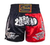 MSemis Pantaloncino da Boxe Bambino Ragazzo Pantaloncini da Combattimento MMA Kickboxing Pantaloni Corti di Arti Marziali Boxing Trunk Grappling Arti Marziali Shorts Nero&Rosso 9-10 Anni