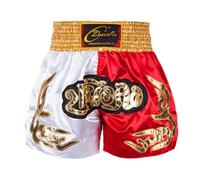 MSemis Pantaloncino da Boxe Bambino Ragazzo Pantaloncini da Combattimento MMA Kickboxing Pantaloni Corti di Arti Marziali Boxing Trunk Grappling Arti Marziali Shorts Giallo&Bianco 11-12 Anni