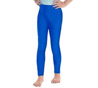 MSemis Pantaloni Lunghi da Allenamento per Pattinaggio Artistico sul Ghiaccio Bambine Ragazze Calze Collant da Ballo Leggings Sportivi Leggins da Danza Classica Dancewear Blu Reale 5-6 Anni