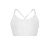 MSemis Reggiseni per Ragazze Adolescenti Reggiseno da Allenamento Brassiere da Corsa Running Jogging Bustier Bralette Intimo Canotta Sportiva Sportswear Bianco 3-4 Anni