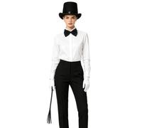 MSemis Set Costume Direttore Circo Uomini E Donne Oggetti La Performance | Guanti,Materiale Leggero Qualità,Progetto Unisex Tutti Gli Adulti,Festa,Rave,Costume In Maschera,Per Halloween,Cosplay