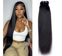 MSGEM 15A fasci di capelli umani lisci fasci di tessuto brasiliano 100% capelli vergini non trattati 24 pollici 1 PC Raw Remy offerte di capelli umani neri naturali