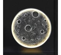 MSGIRVLZL Applique da Interno Dimmerabili a Forma Di Luna, Illuminazia Led per Corridoio, Applique da Parete in Stile Moderno Di Metà Secolo, Plafoniera Rustica Nera per Ingresso e Camera da Letto./Di