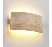 MSGIRVLZL Applique da Parete a Led in Stile Mid-Century per Interni, con Luce Direzionale Verso L'Alto e Verso il Basso, in Pietra Naturale.Da da Parete Moderna da 9W, Ideale per Corridoio, Camera da