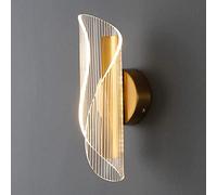 MSGIRVLZL Applique Murale Acrylique Créative Corps Léger En Fer Doré, Lampes D'Appliques En Spirale À Led 10W, Luminaires Muraux Modernes Et Minimalistes Pour Têtes De Lit, Couloirs, Cages D'Escalier