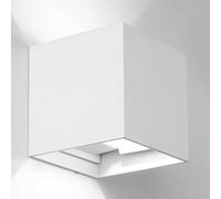 MSGIRVLZL Applique Murale Créative À Led 7W, Appliques Carrées En Fer Forgé, Luminaire Réglable, Applique Murale Décorative Minimaliste Moderne Pour Chevet, Allée, Salon, Villa/White-White Light