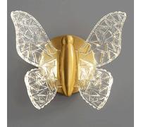 MSGIRVLZL Applique Murale Créative Design En Forme De Papillon Personnalité Acrylique + Luminaire En Métal, Led 4W Appliques Murales Décoratives Pour Vestiaire, Chambre, Salon