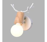MSGIRVLZL Applique Murale Créative En Bois De Cerf, Mini Applique Murale De Couloir, Appliques Murales De Chevet En Métal, Luminaire E27, Appliques Murales Simples Nordiques Pour Cage D'Escalier, Salo