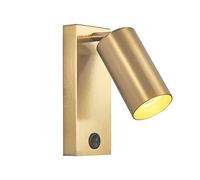 MSGIRVLZL Applique Murale Créative En Métal Brossé, Applique Murale E27 Avec Bras Réglable À 180° + 90°, Lampe De Lecture Simple De Chevet Pour Chambre À Coucher, Éclairage Décoratif Moderne